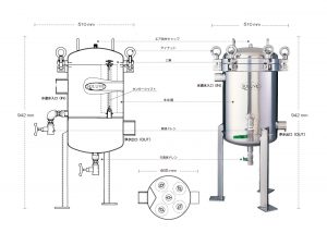 セントラル浄水器ソリューヴ大型機SB-5型のイメージ図