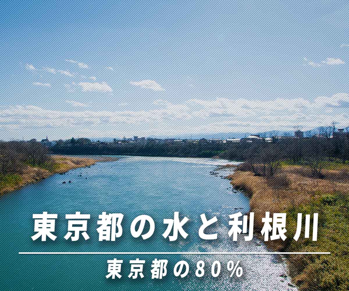 「東京都の水道水は80%は利根川の水」画像