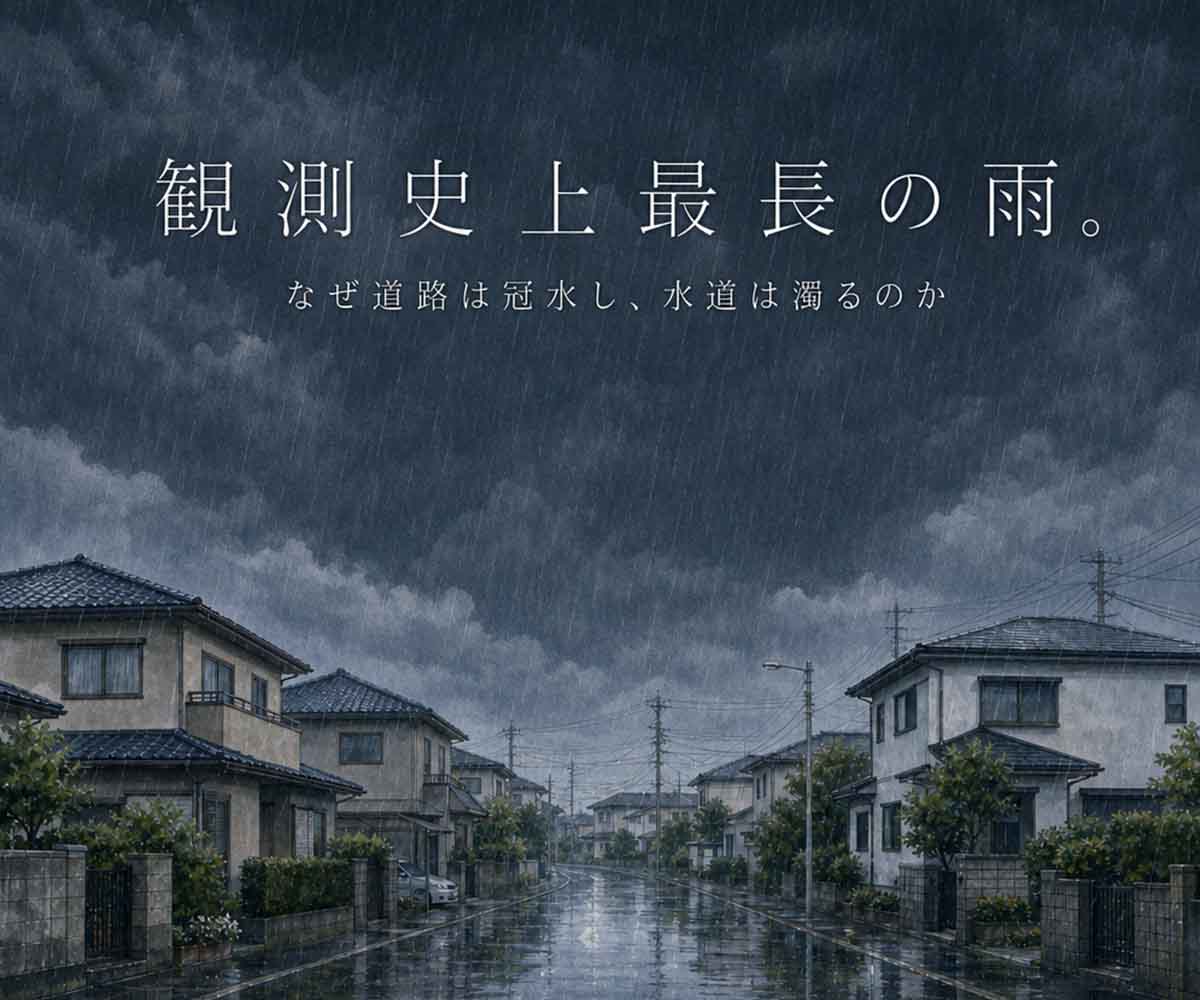 「観測史上最長の雨。なぜ道路は冠水し、水道は濁るのか」画像